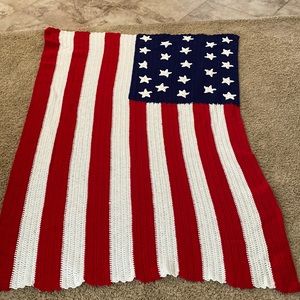 Handmade US Flag afghan